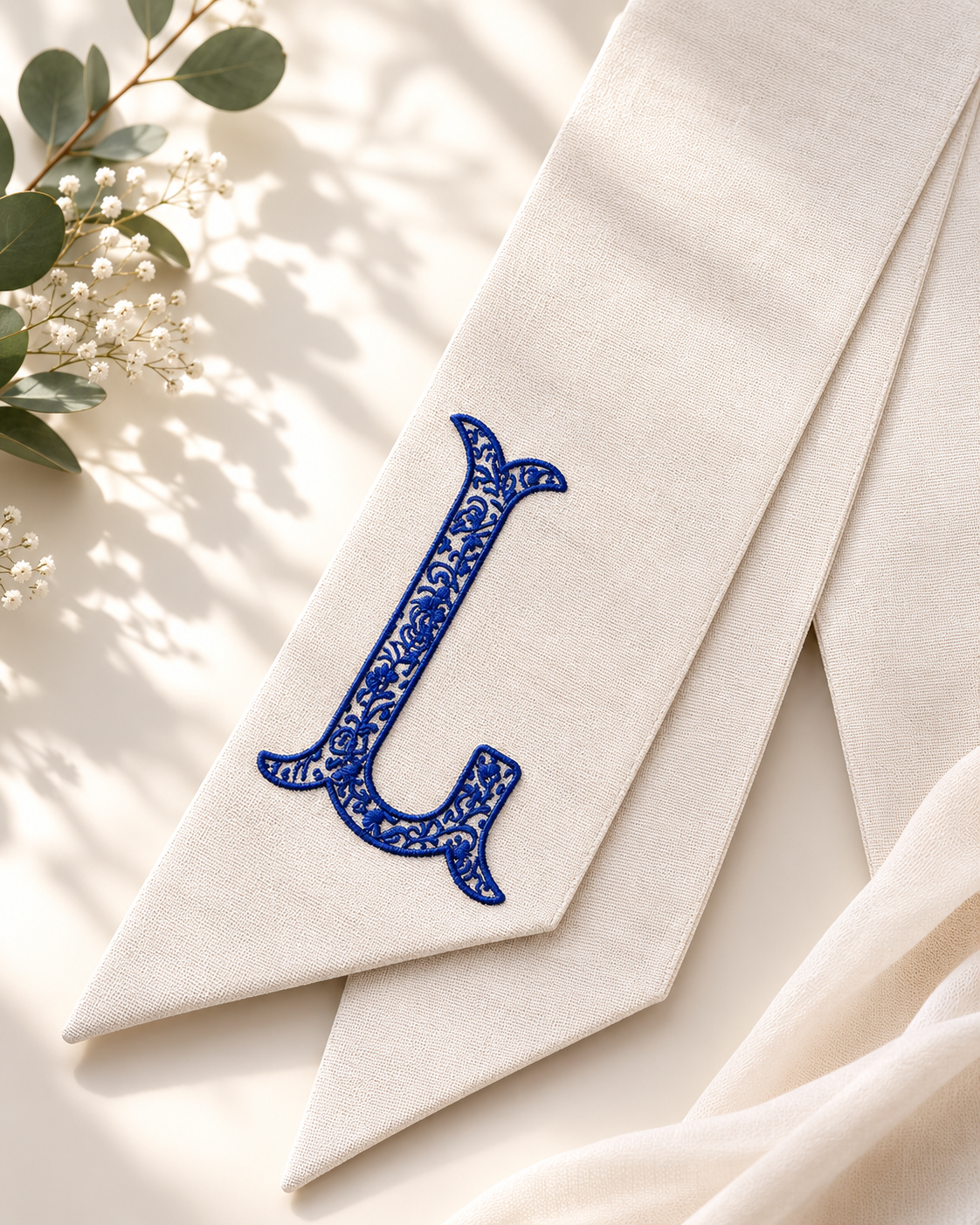 Custom Embroidered Wreath Sash | Personalized Front Door Decor | Monogram Wreath Sash | Housewarming Gift