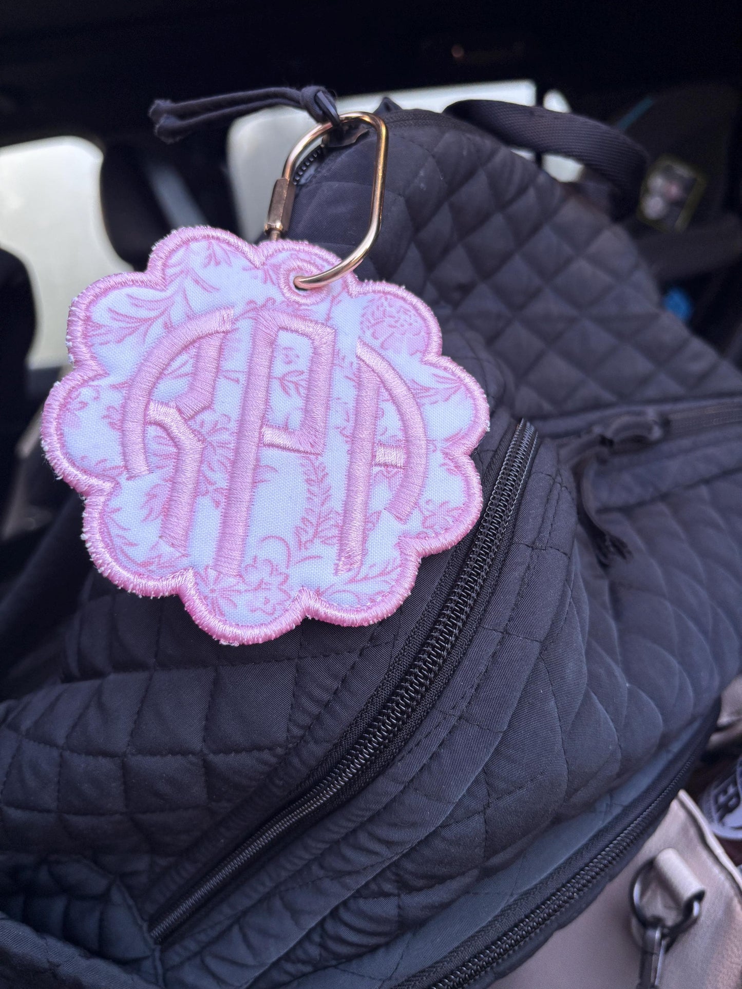 Personalized Embroidered Bag Tag | Custom Name Keychain